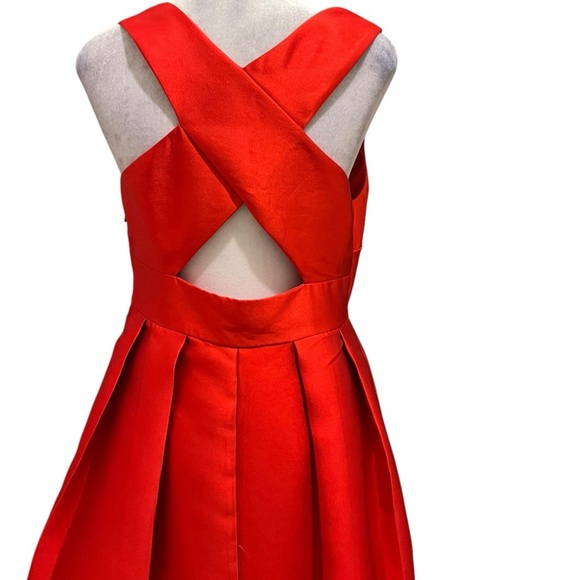 Maeve by Anthropologie Red Asymmetrical High-Low A-Line Dress. Anthropologie Sz8 - Picture 8 of 12